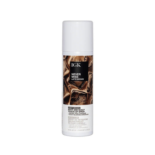 IGK Never Miss Root and Scalp Touch - Up Spray - Latte Brown 79ml - Shelley and Co
