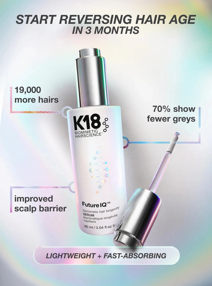 K18 FutureIQ™ Biomimetic Hair Longevity Serum 90ml - Shelley and Co