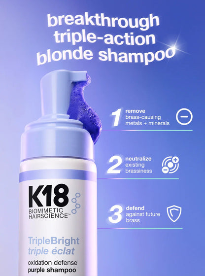 K18 TripleBright Oxidation Defense Purple Shampoo 125ml - Shelley and Co