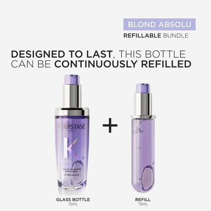 Kérastase Blond Absolu L'Huile Cicagloss Hair Refillable Oil Refill 75ml - shelley and co