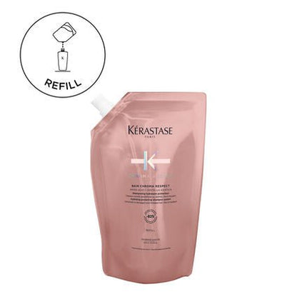 Kérastase Chroma Absolu Bain Chroma Respect 500ml Refill Pouch - shelley and co