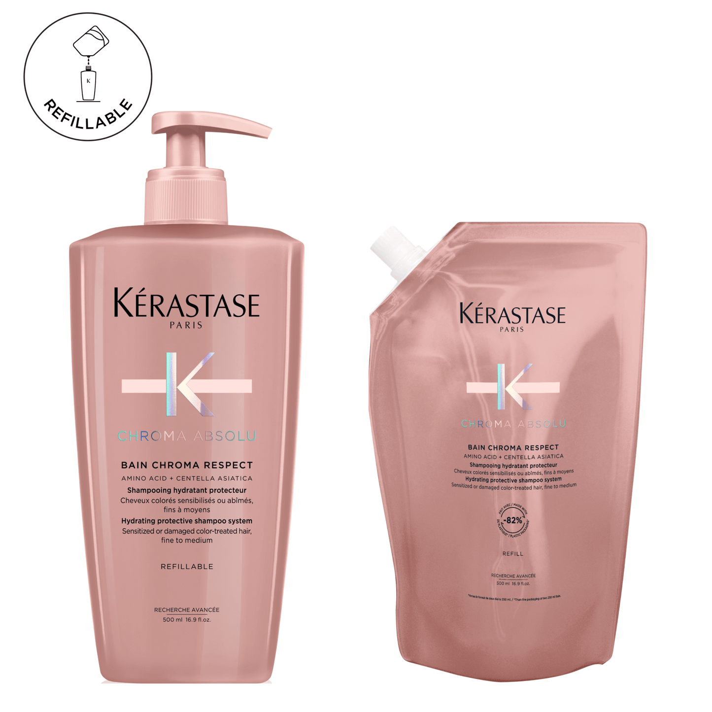 Kérastase Chroma Absolu Bain Chroma Respect Refillable Duo Bundle - shelley and co