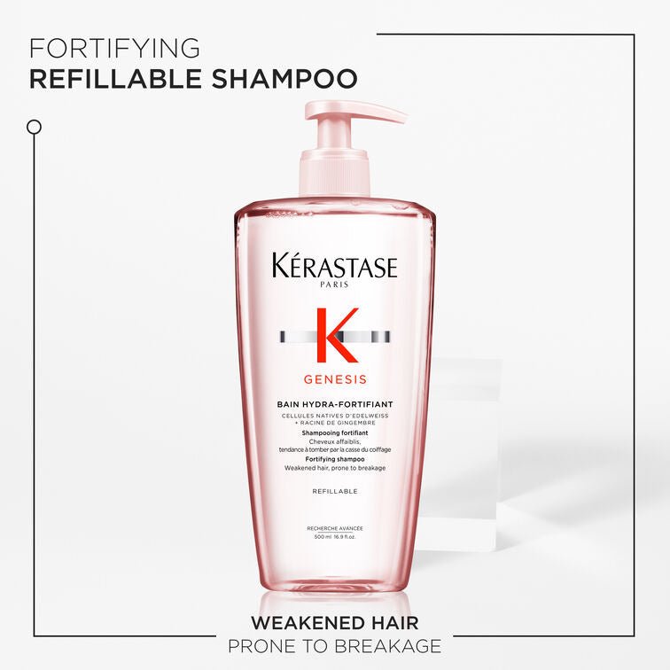 Kérastase Genesis Bain Hydra - Fortifiant Refillable 500ml - shelley and co