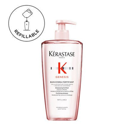 Kérastase Genesis Bain Hydra - Fortifiant Refillable 500ml - shelley and co