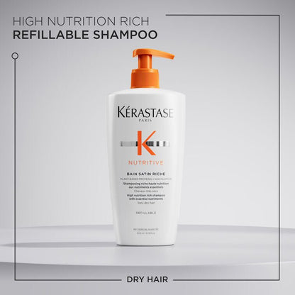 Kérastase Nutritive Bain Satin Riche Refillable 500ml - shelley and co