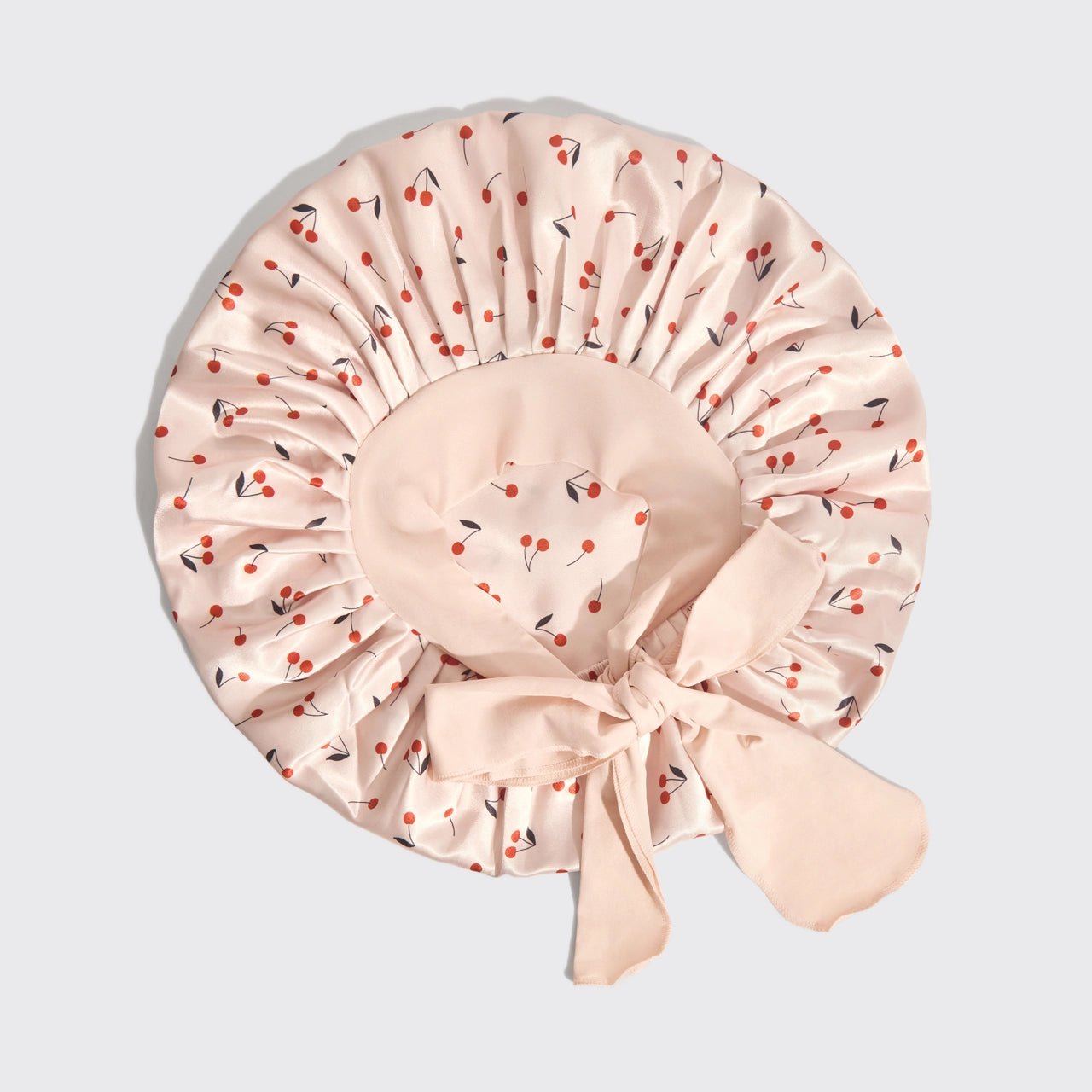 Kitsch Adjustable Oversized Satin Bonnet - Cherry Print - Shelley and Co