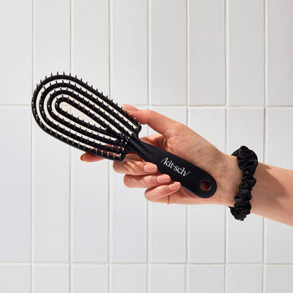 Kitsch Detangling Flexi Brush - Black - Shelley and Co