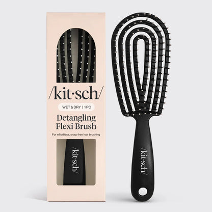 Kitsch Detangling Flexi Brush - Black - Shelley and Co