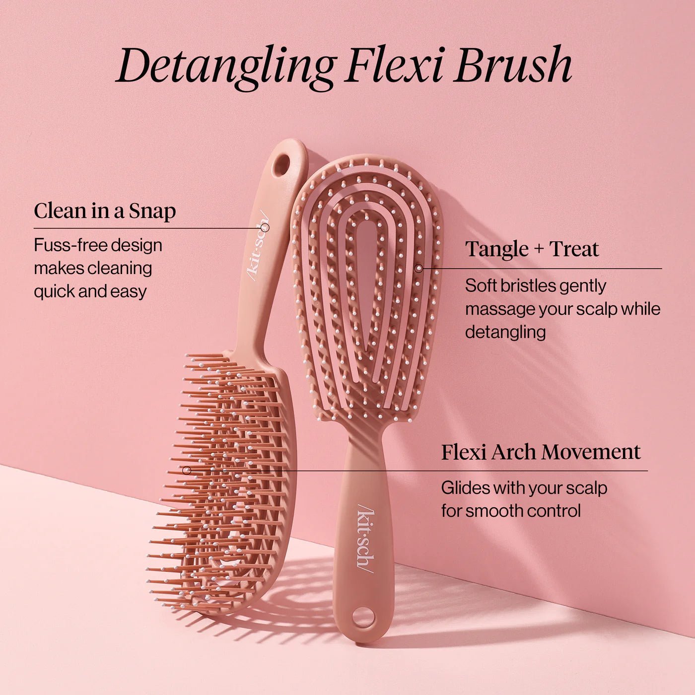 Kitsch Detangling Flexi Brush - Terracotta - Shelley and Co