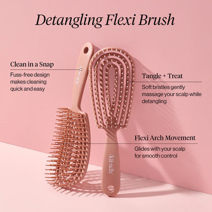 Kitsch Detangling Flexi Brush - Terracotta - Shelley and Co