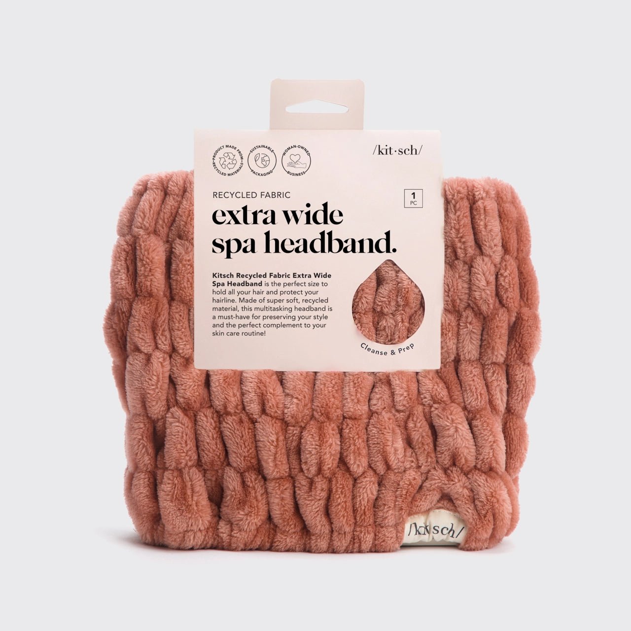 Kitsch Extra Wide Spa Headband - Dusty Rose - Shelley and Co