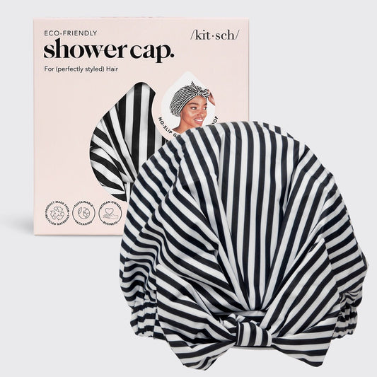 Kitsch Luxury Shower Cap - Stripes - Shelley and Co