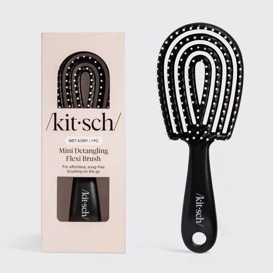 Kitsch Mini Detangling Flexi Brush - Black - Shelley and Co