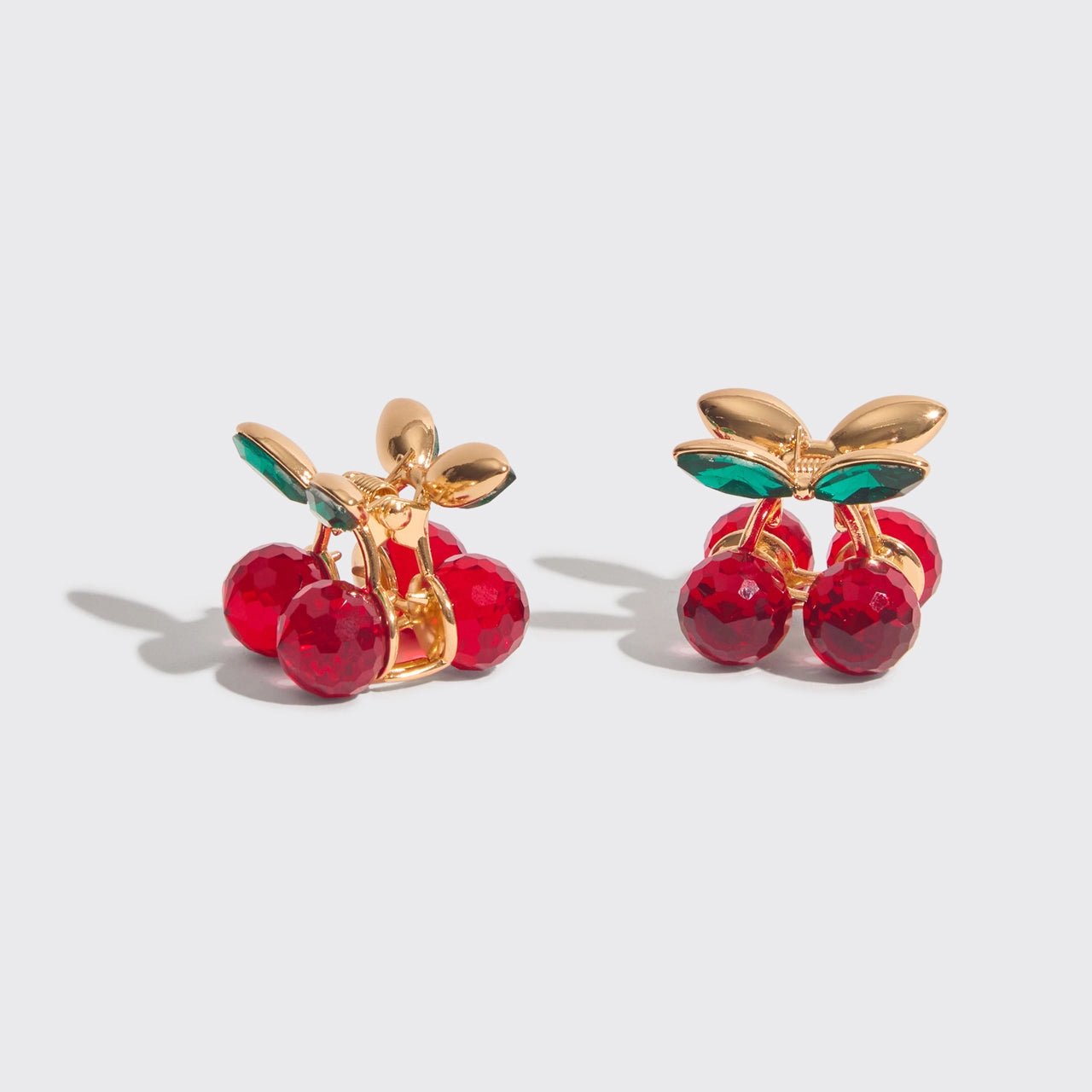 Kitsch Mini Rhinestone Claw Clips 2pc Set - Cherry - shelley and co