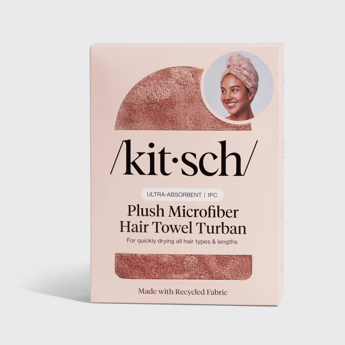 Kitsch Plush Microfiber Hair Towel Turban - Blush - Shelley and Co