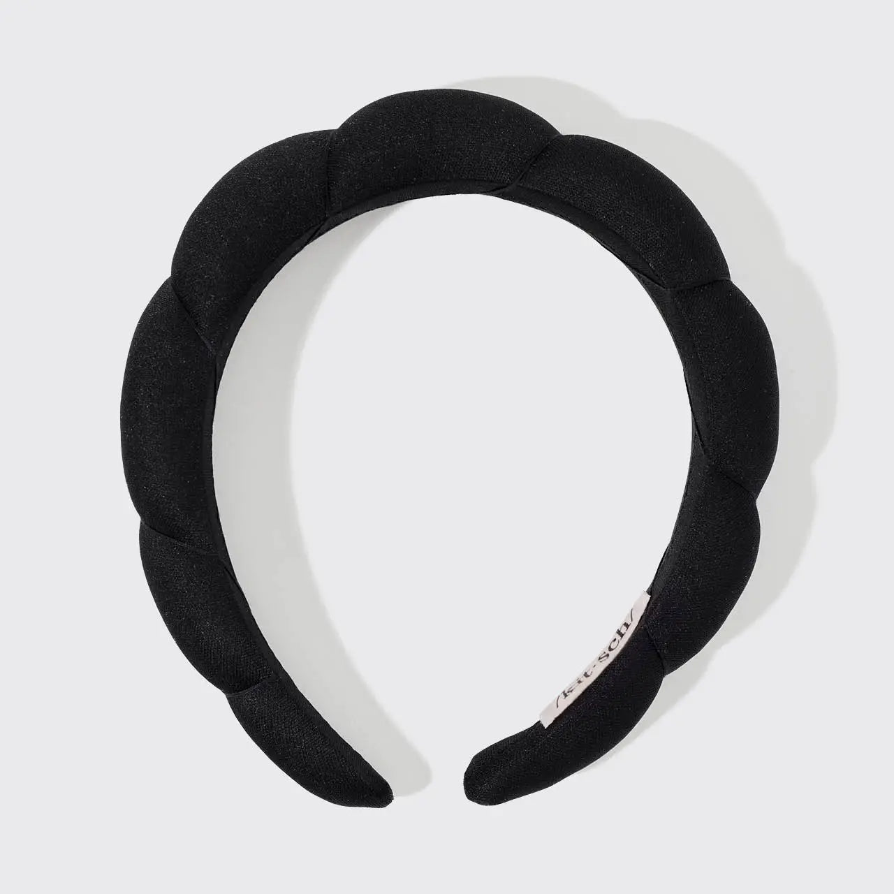 Kitsch Recycled Fabric Puffy Headband 1pc - Black - shelley and co