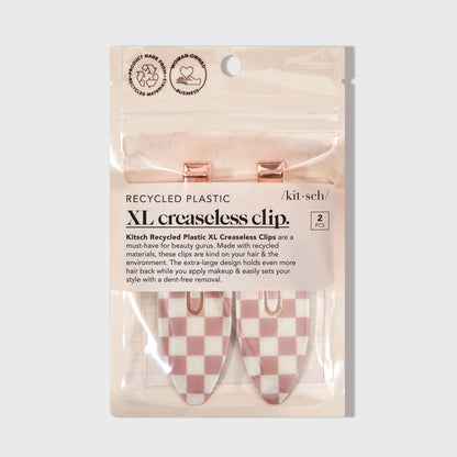 Kitsch XL Creaseless Clips 2pc Set - Terracotta Checker - shelley and co