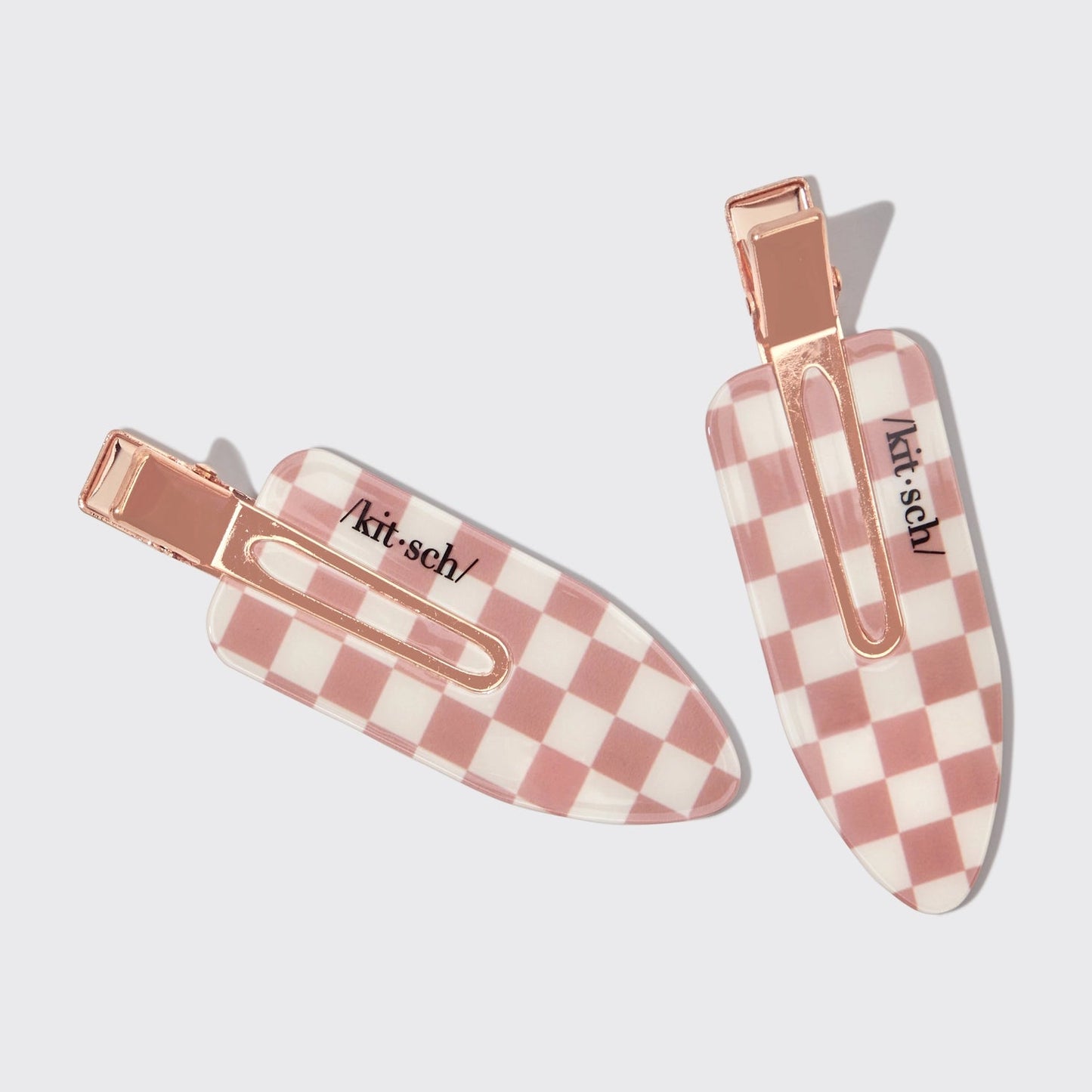 Kitsch XL Creaseless Clips 2pc Set - Terracotta Checker - shelley and co