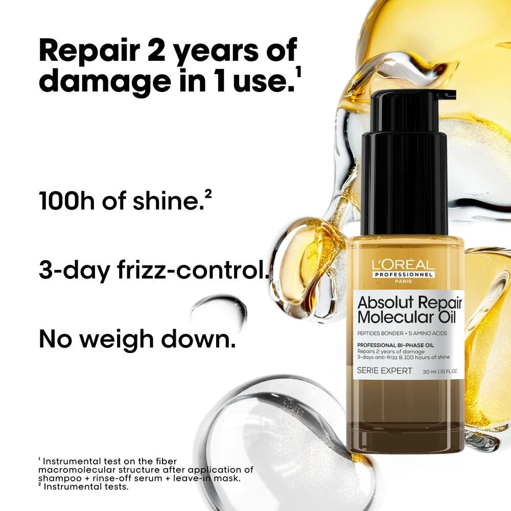 L'Oréal Professionnel Absolut Repair Molecular Oil 30ml - Shelley and Co