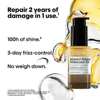 L'Oréal Professionnel Absolut Repair Molecular Oil 30ml - Shelley and Co