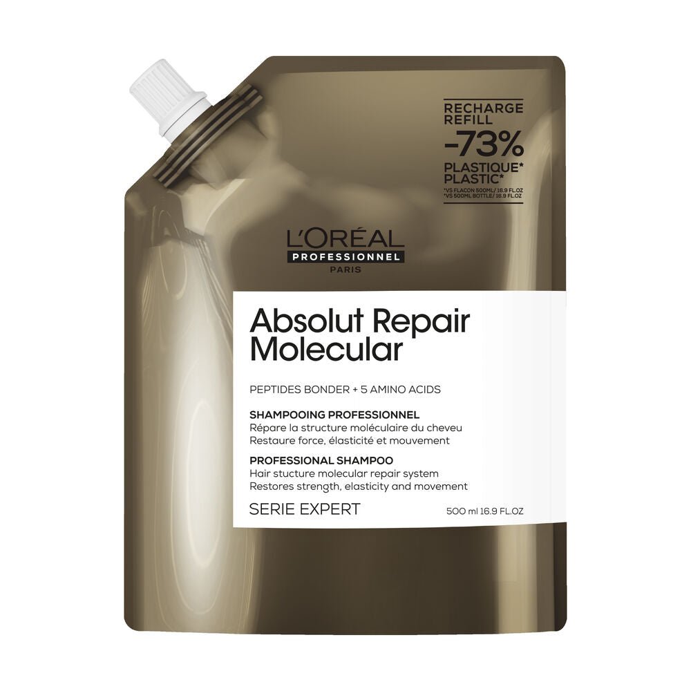 L'Oréal Professionnel Absolut Repair Molecular Shampoo Refill Pouch 500ml - Shelley and Co