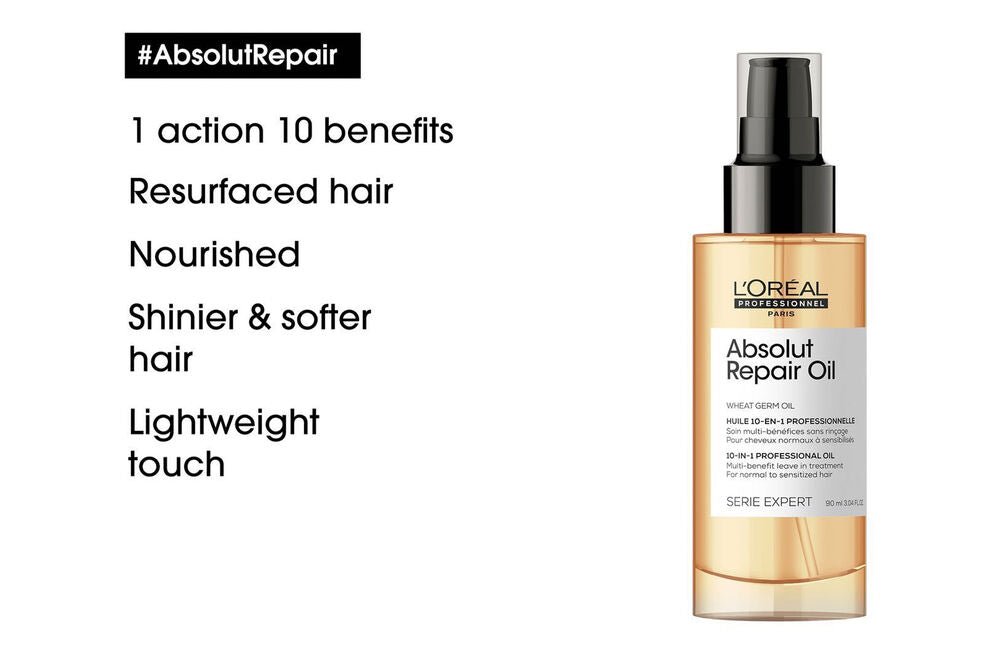 L'Oréal Professionnel Absolut Repair Oil 90ml - shelley and co