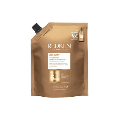 Redken All Soft Conditioner with Argan Oil Refill Pouch 500ml - Shelley and Co