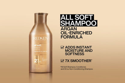 Redken All Soft Shampoo with Argan Oil 500ml - Shelley and Co