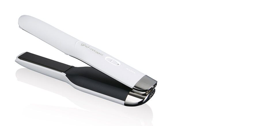 GHD Unplugged Rechargable Straightener - White - shelley and co